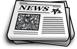 A graphic image of a newspaper