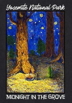 An image of Shirley's "Midnight in the Grove" painting